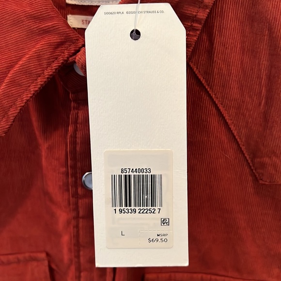 Levi’s Barstow Corduroy Western Shirt NEW Made in Sri Lanka. Gorgeous 2021 - Picture 4 of 10